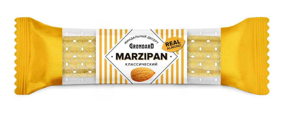  TM Grondard   (10361) Батончики НЕглазированные Марципановые Классика, (28шт по 40г)        в Железногорске